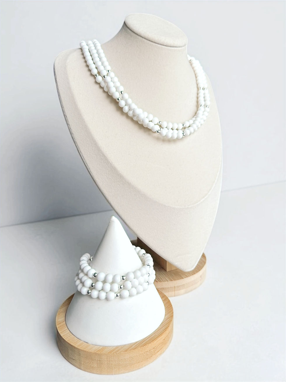 Thumbnail: Héritage Blanc — Vintage Miriam Haskell Milk Glass Set