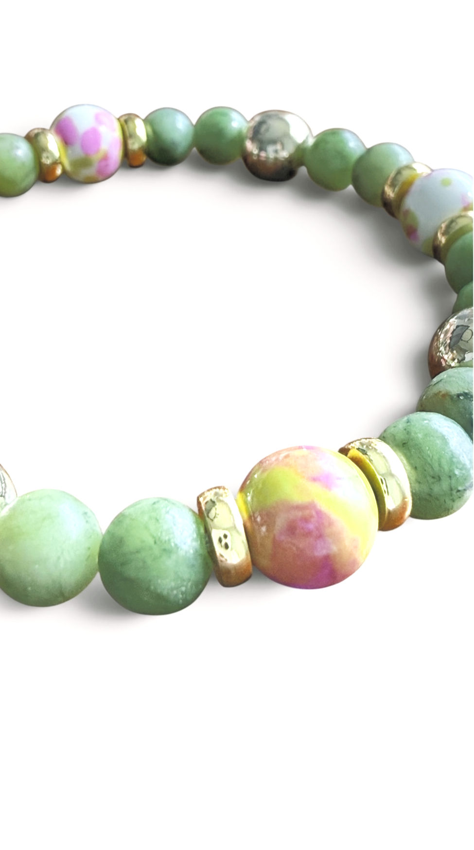 Thumbnail: Lele Pua "Flying Flower" Bracelet Duo - Jade & Rain Flower with Charm - Moku by Quarry