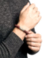 Moʻo Liko - Men's Redwood and Dragon Bar Bracelet