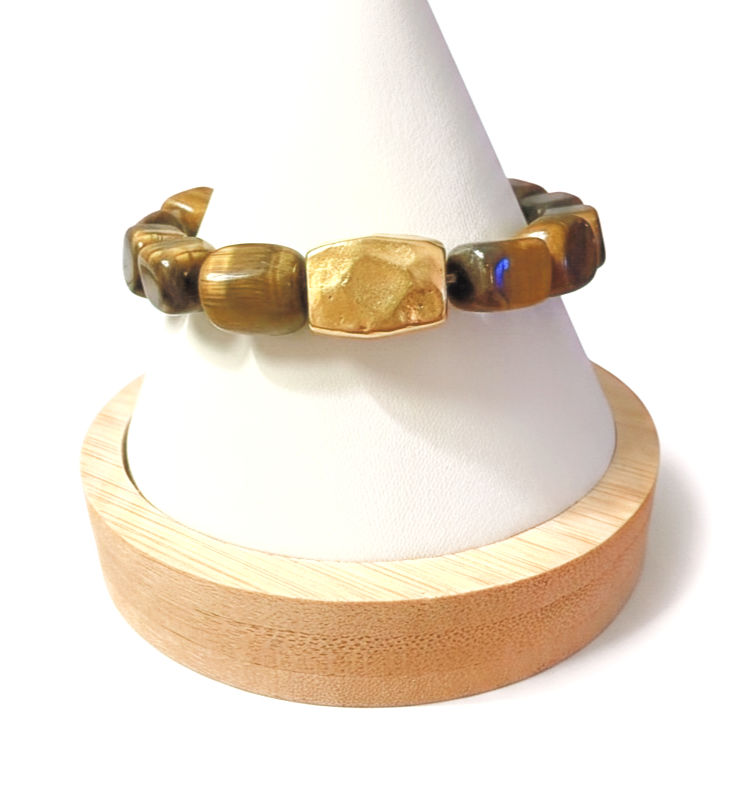 Thumbnail: Golden Ridge - Men's Tiger Eye Bracelet - Noir by Quarry