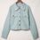 Thumbnail: Amaris Waffle Knit Buttons Cropped Jacket