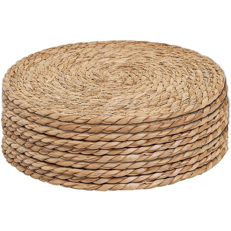10-Pack 13" Round Natural Woven Placemats