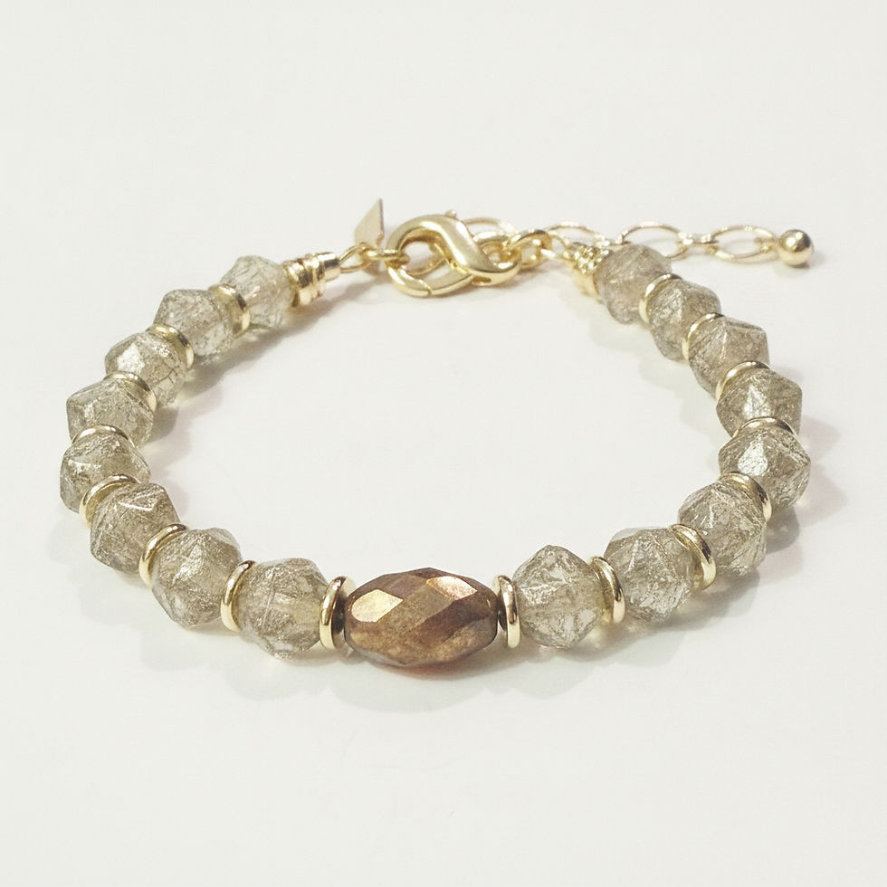 Thumbnail: Cassis Nocturne III | Czech Glass & 14k Gold-Filled Bracelet | Maison de Bijoux