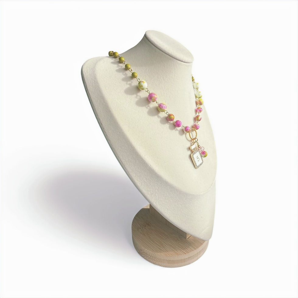 Thumbnail: “Fleurs de Pluie” Rain Flower Gemstone Necklace & Bracelet Set