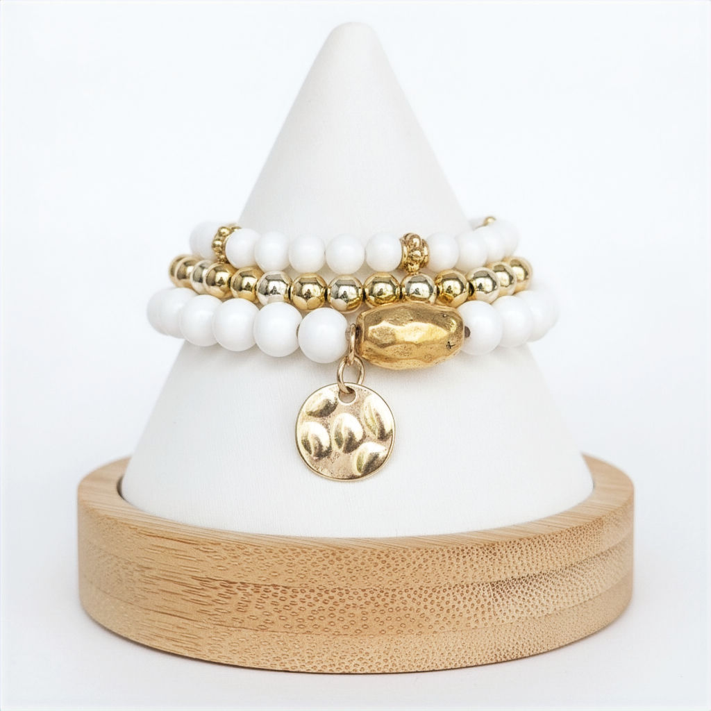 Quarry Atelier by The Quarry Shop Héritage Trio - Miriam Haskell Cherry Brand Bracelet Stack