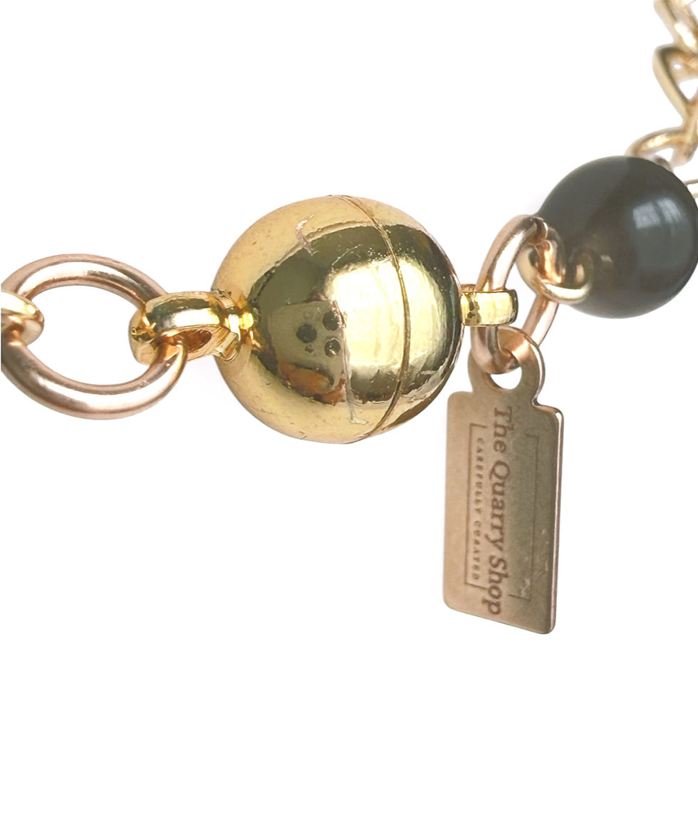 Thumbnail: Quarry Atelier – Jardin Noir (Black Garden) Medallion Necklace