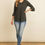 Thumbnail: Solid Bell Sleeve V-Neck Top