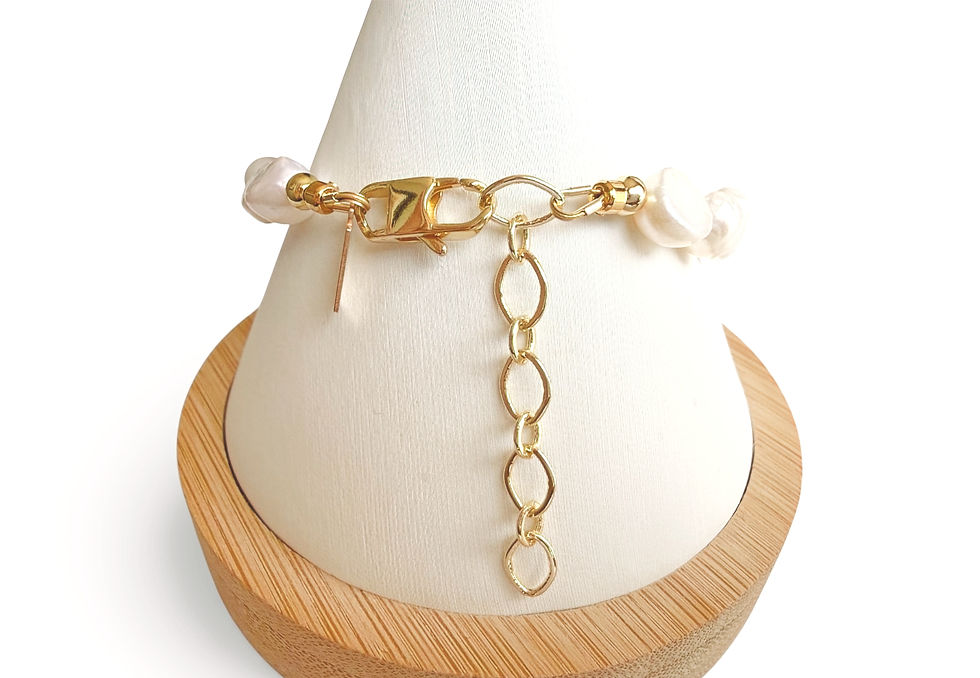 Thumbnail: Trésor de Perle “Pearl Treasure”, Pearl & Gold Necklace, Bracelet, & Earring Set
