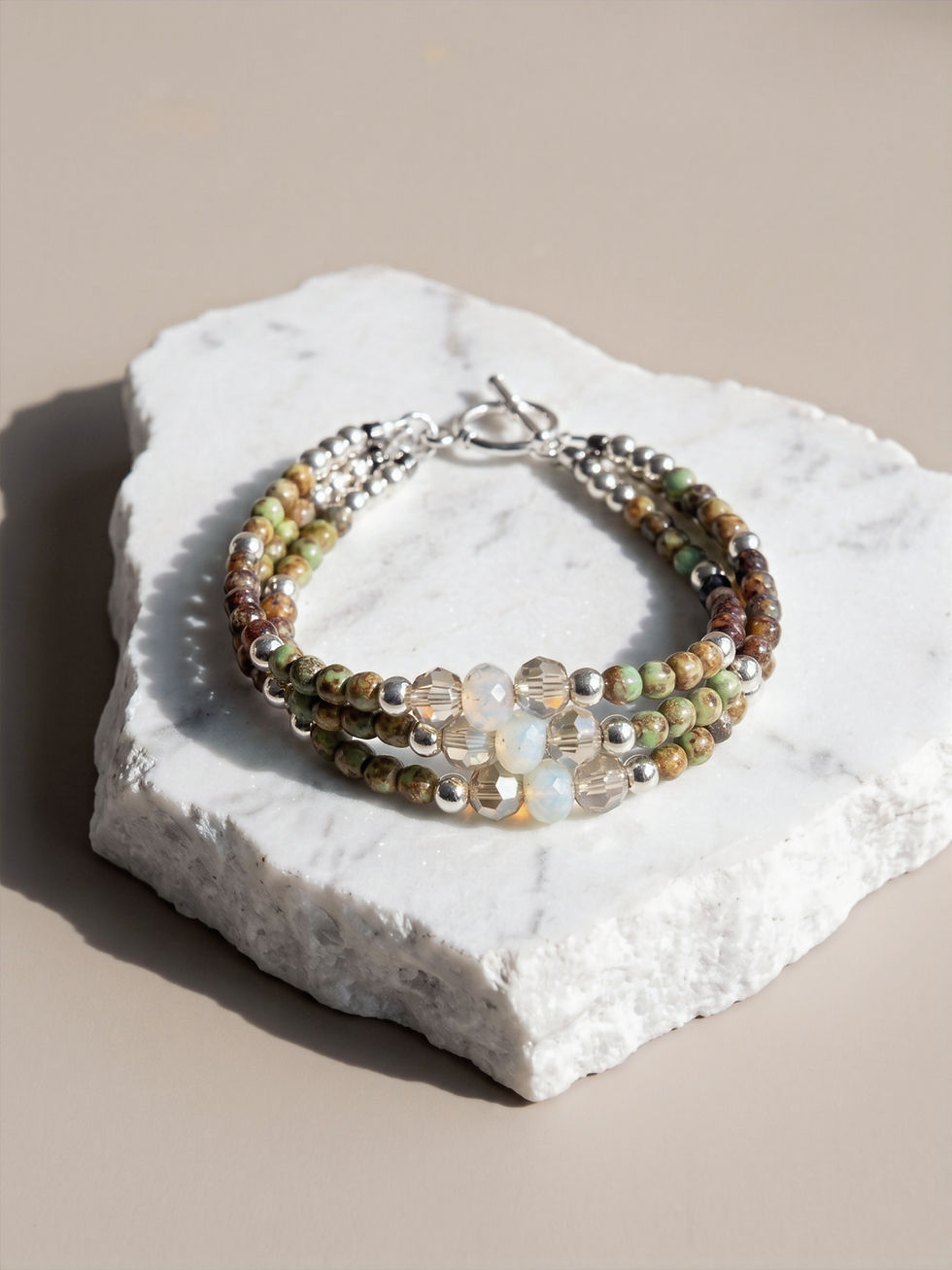 Thumbnail: Lumière de Provence Triple-Strand Bracelet | Maison de Bijoux by Quarry