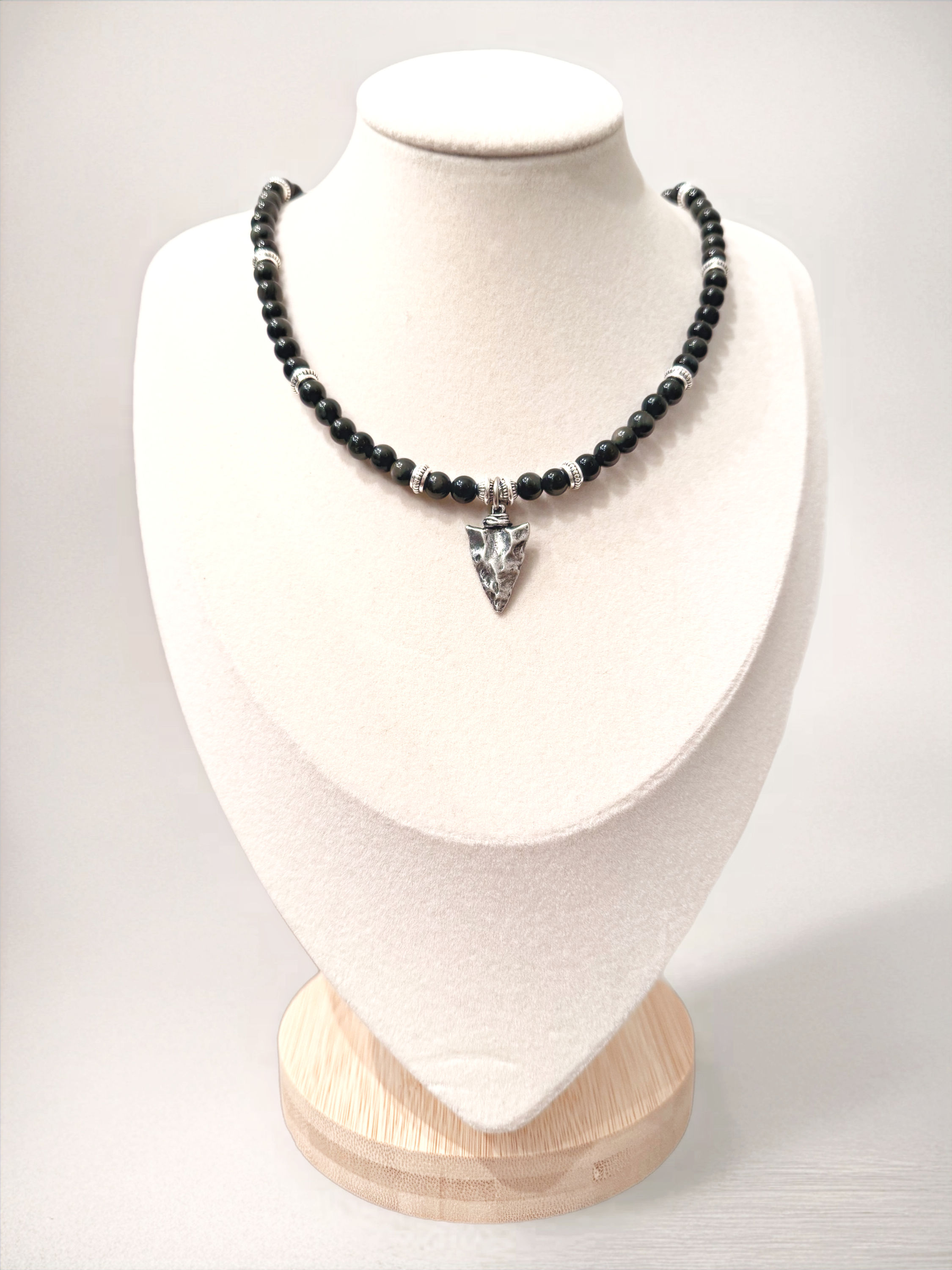 Obsidian Arrow Men's Necklace - Noir by Quarry