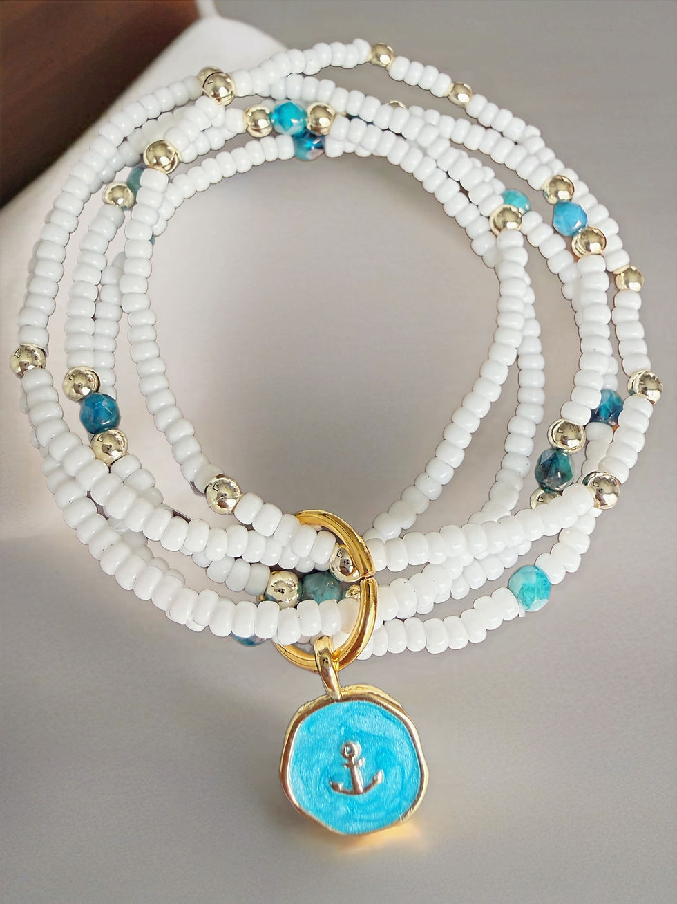 Thumbnail: Moku – Kai Lani Anchor Bracelet Set (Five-Strand)