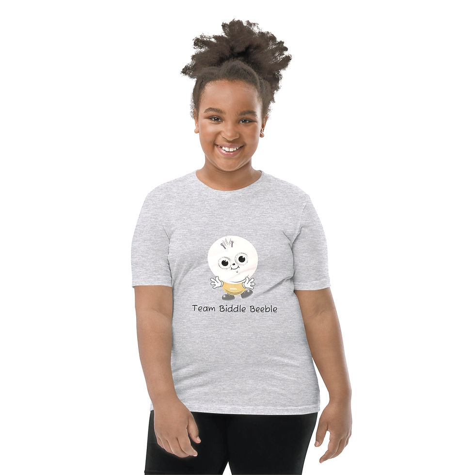 Young girl in a Beeble Tee