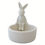 Thumbnail: White Nordic Style Ceramic Candle Holder - 1pc Charming Easter Bunny Figurine