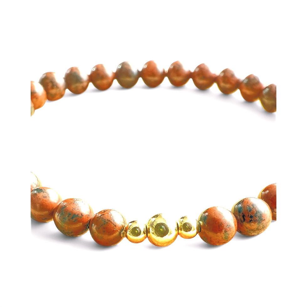 Thumbnail: Emberstone Bracelet | Men's Mahogany Obsidian & Gold Bracelet | Noir by Quarry