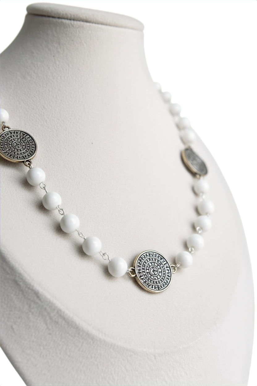 Thumbnail: Blanc Héritage Necklace | Vintage Miriam Haskell Bead Necklace | Quarry Atelier