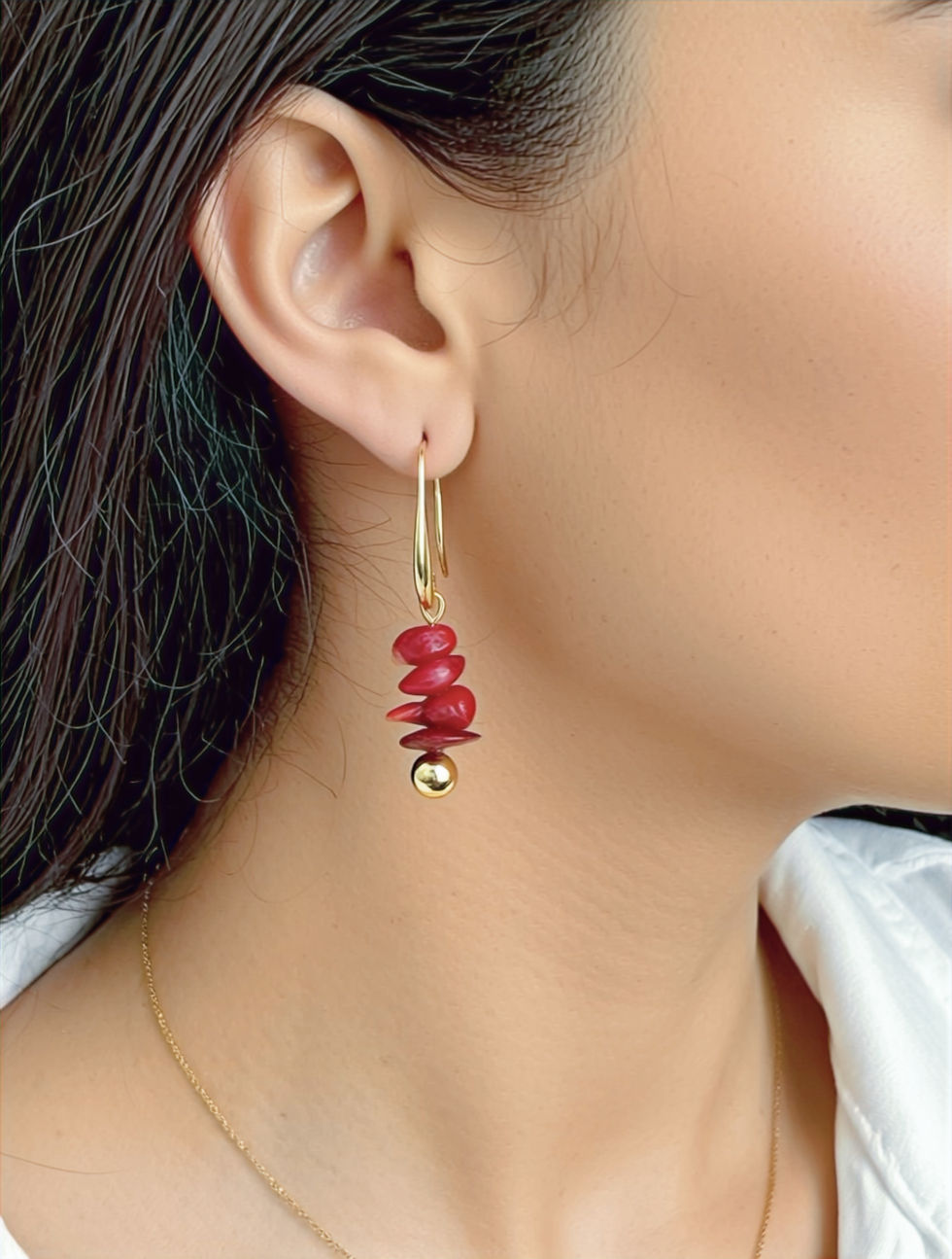 Thumbnail: Kai Ula Coral Drop Earrings