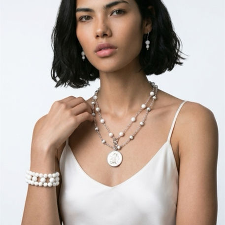 Quarry Atelier – Héritage Blanc Layered Necklace, Bracelet & Earring Set
