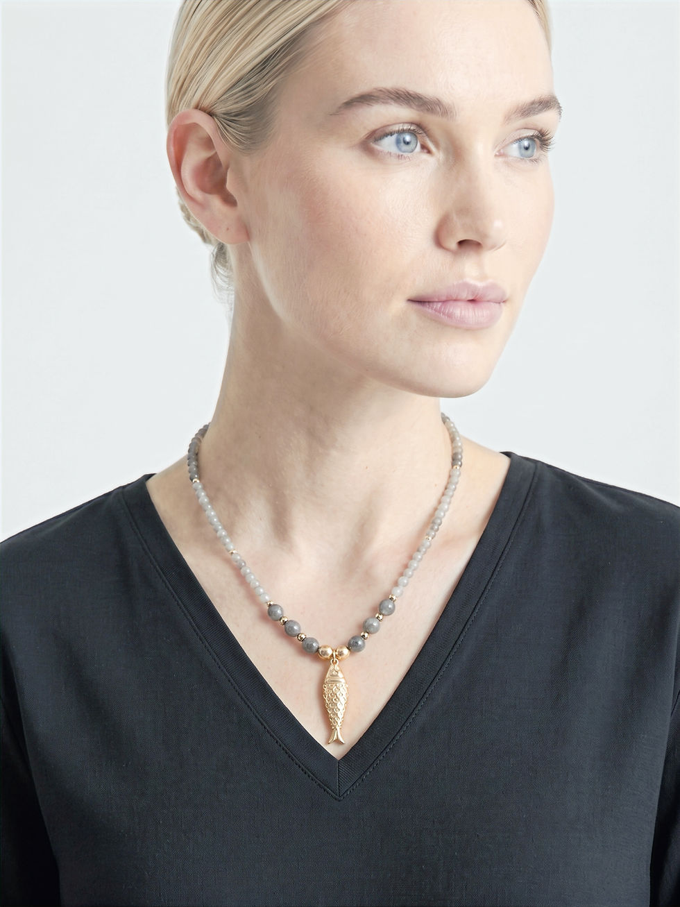 Golden Fish Labradorite Necklace | Moku by Quarry