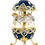 Thumbnail: Blue Wind up Horse Carousel Faberge Egg