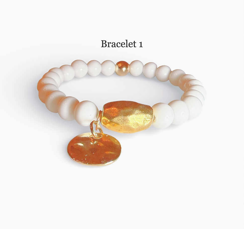 Thumbnail: Quarry Atelier by The Quarry Shop     Héritage Trio - Miriam Haskell Cherry Brand Bracelet Stack