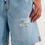 Thumbnail: Denim Shorts With Elastic Waist in Wash Blue