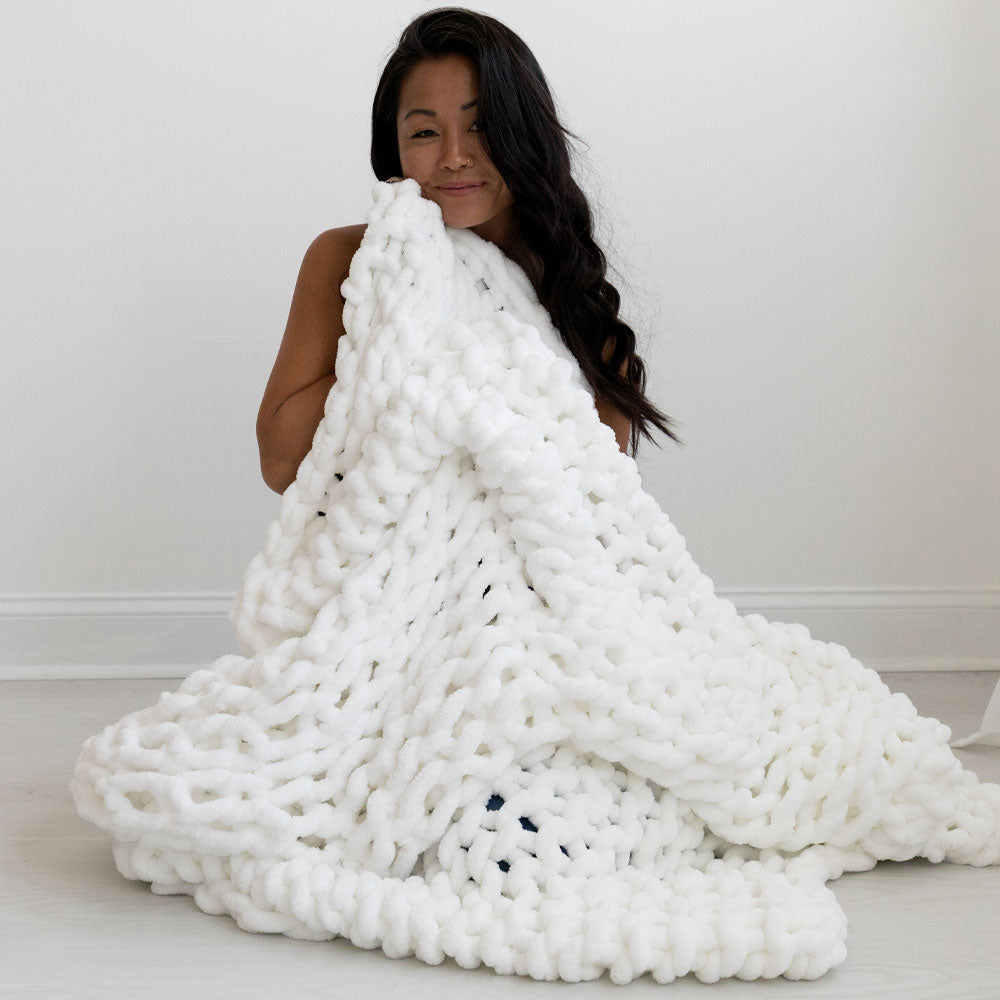 Product: INFINITE CHUNKY KNIT BLANKET | MINKY |