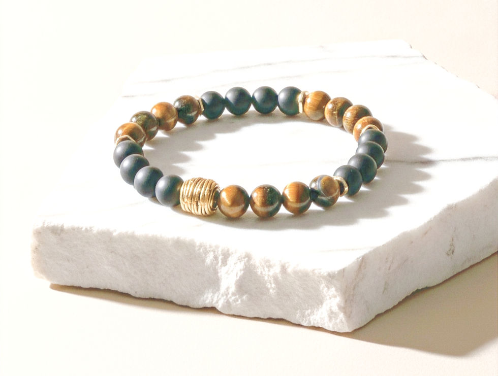 Terra Forma Bracelet | Tiger Eye & Kamagong Ebony | Noir by Quarry