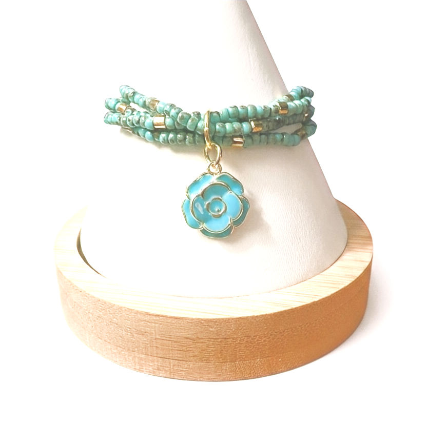 Thumbnail: Fleur de Mer - Four-Strand Seed Bead Bracelet - Moku by Quarry