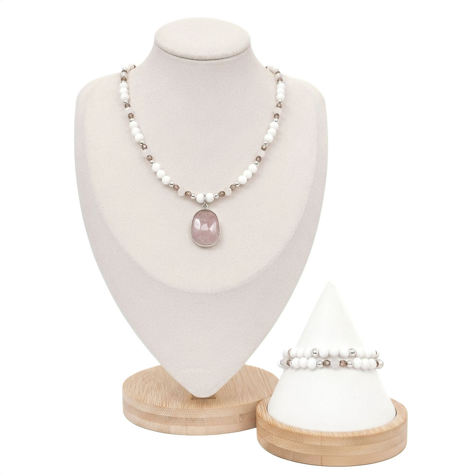 Atelier Lait & Ambre - Vintage Cherry Brand Necklace & Bracelets Trio