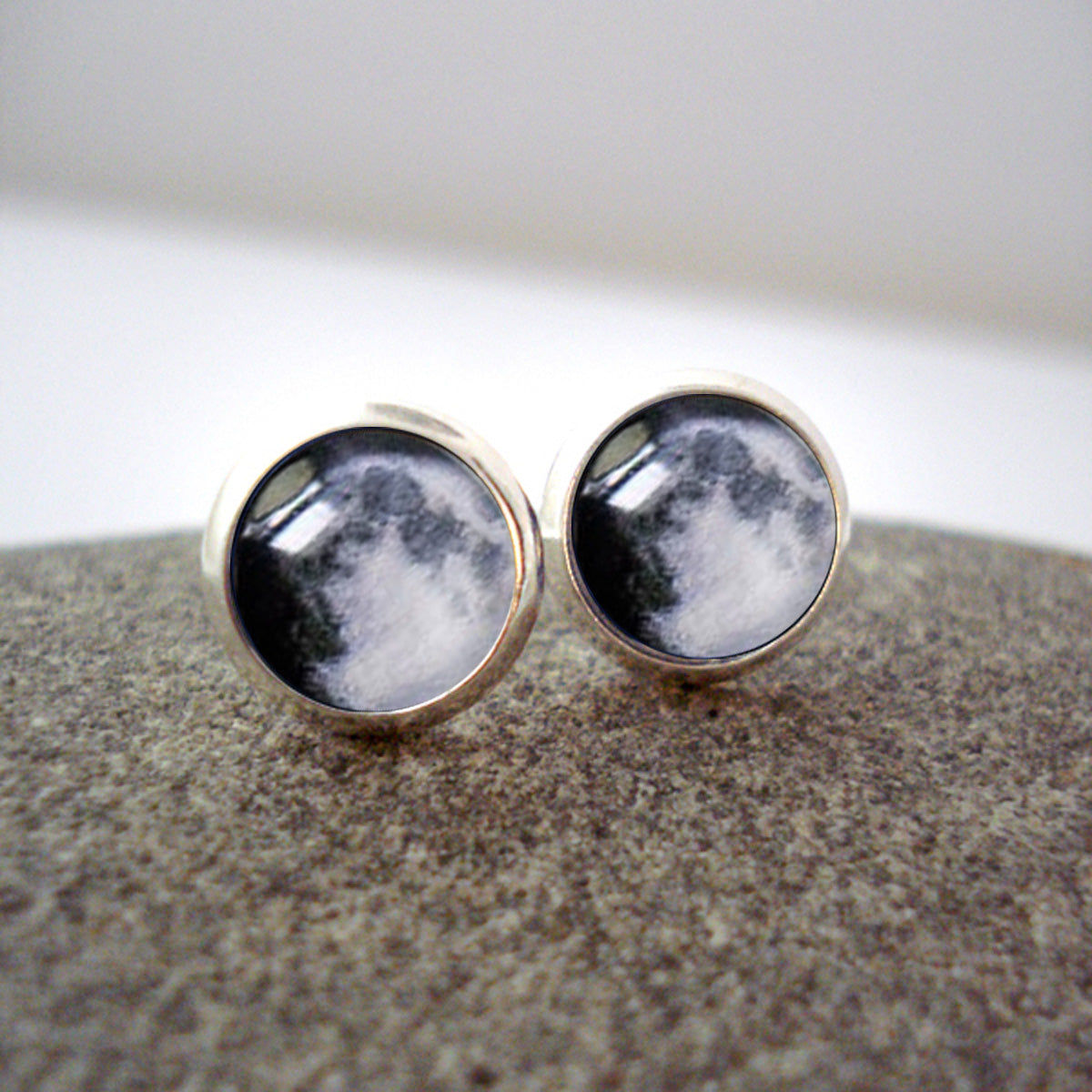 My Moon Custom Small Stud Earrings