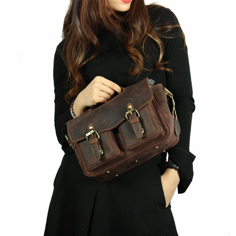 Thumbnail: The Faust Leather Camera Bag | Crossbody Vintage Camera Messenger Bag