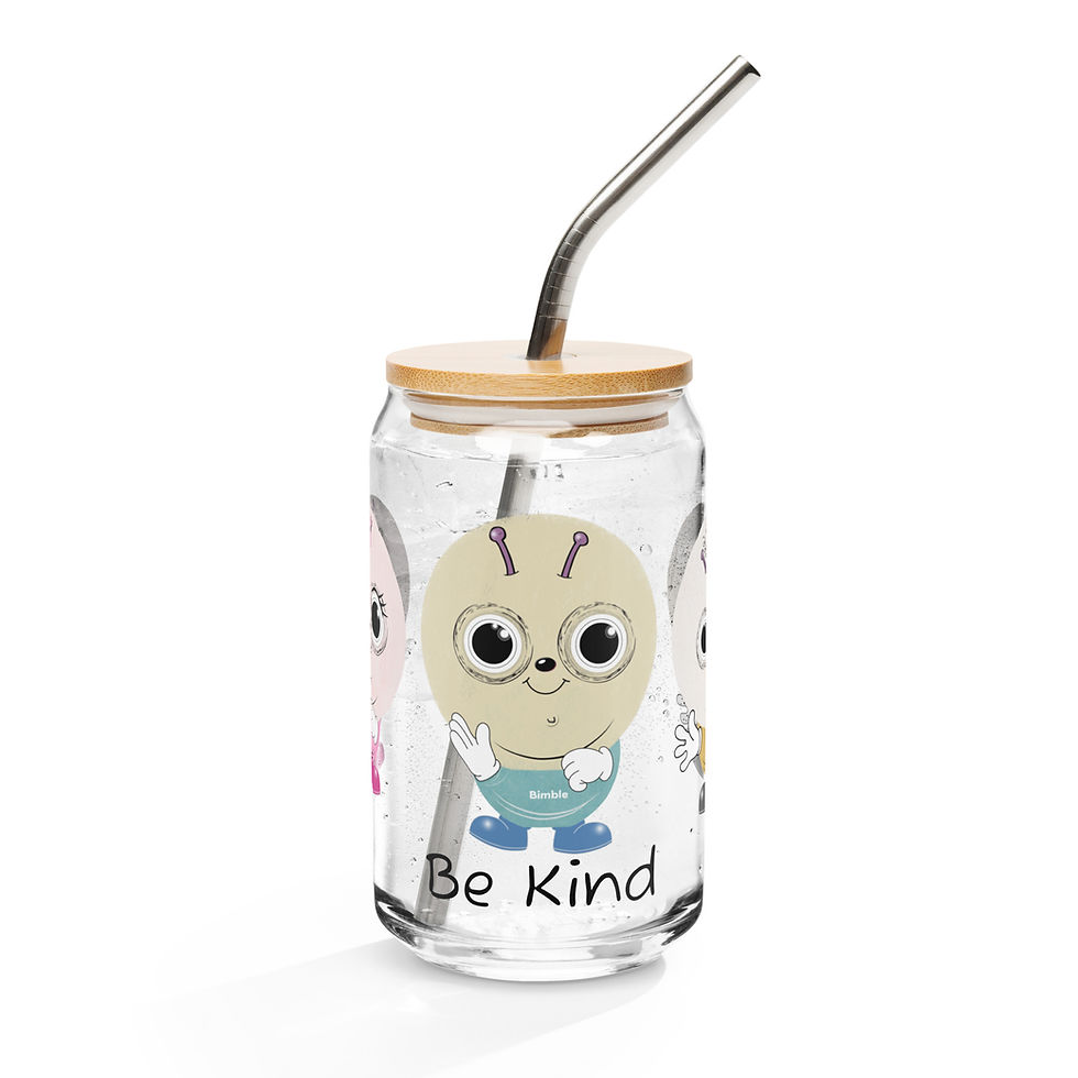 Beeble drinkware with lid and straw