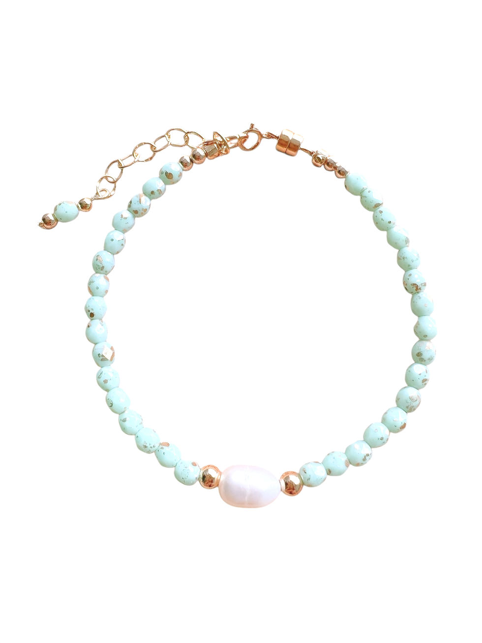 Thumbnail: Sea Crest – Mint Green Fire Polished Bracelet