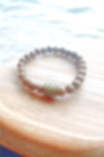 Polished Rosewood Beads with Hammered Antique Bronze Accent