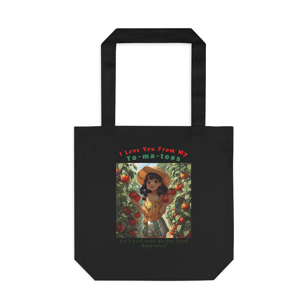 Thumbnail: Cute Retro Tomato Harvester Tote - Aesthetic Summer Vibes Canvas Bag