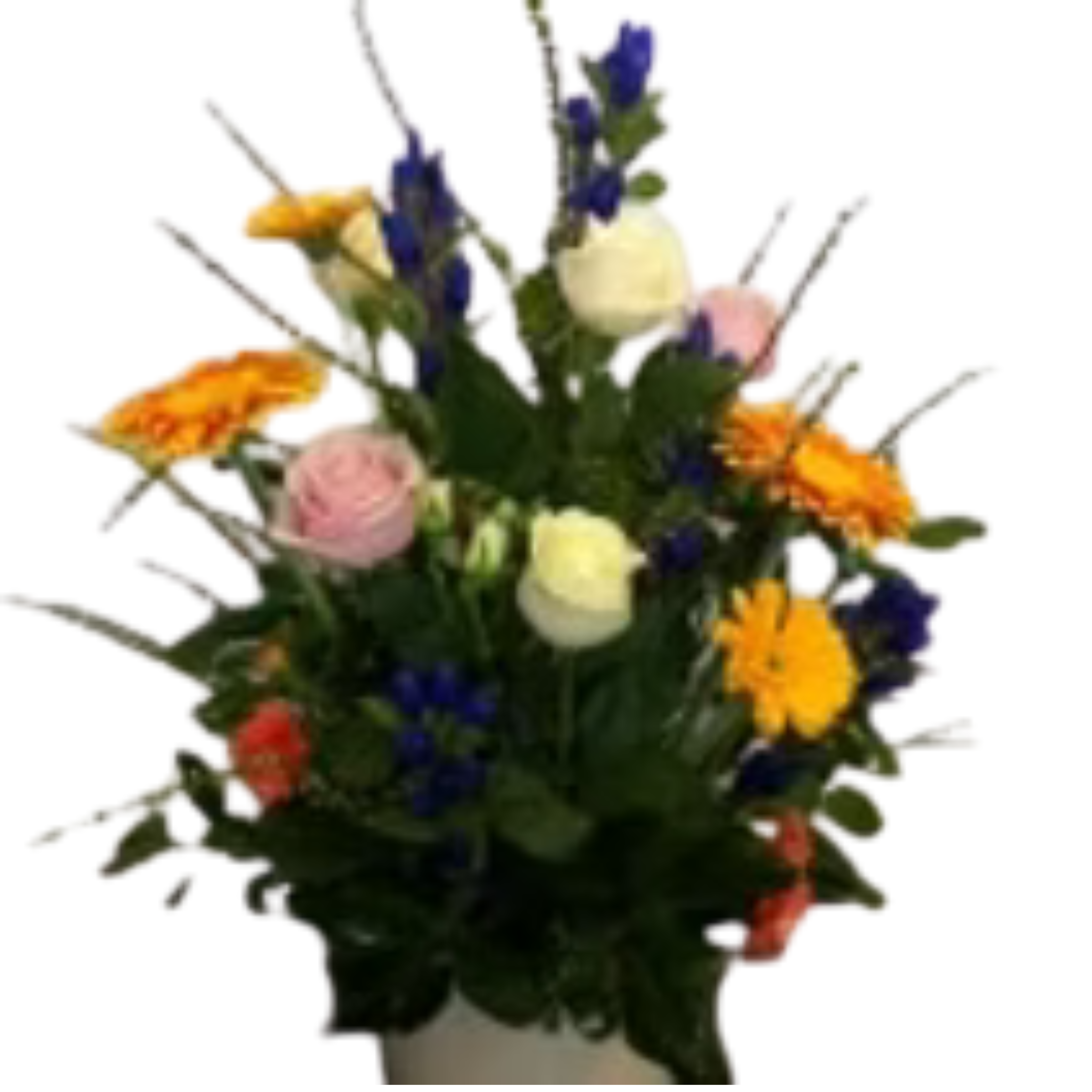 Arrangement in ceramic vase