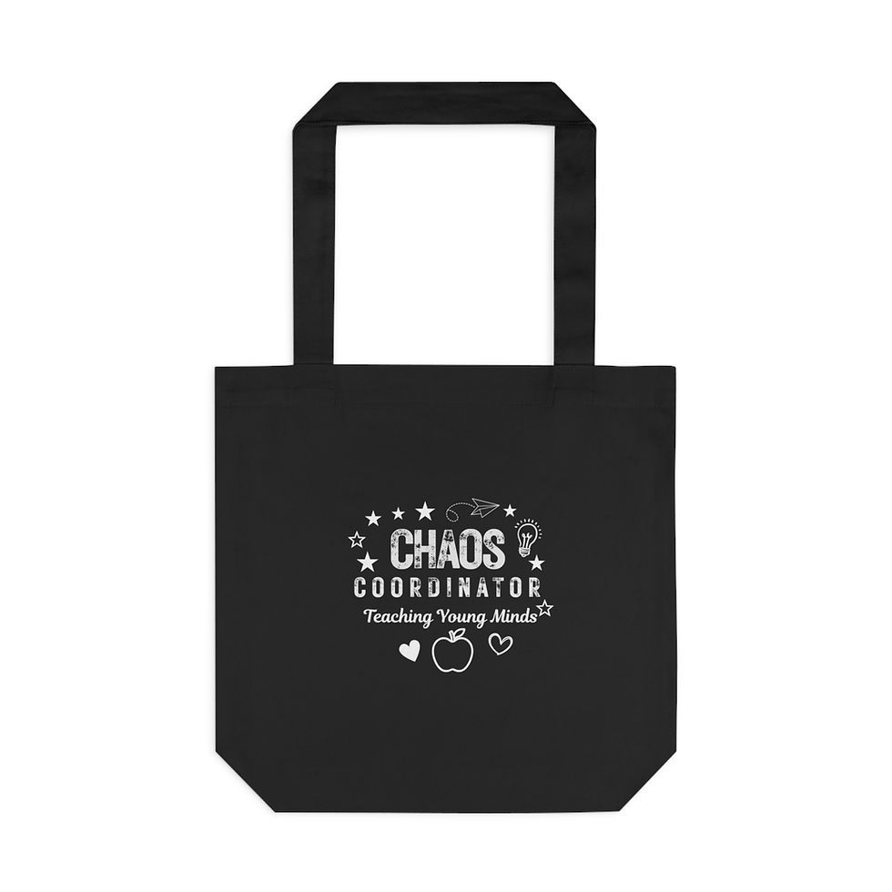 Thumbnail: Chaos Coordinator Tote Bag - AestheticTeacher Life Gift,Reusable Eco-Friendly  