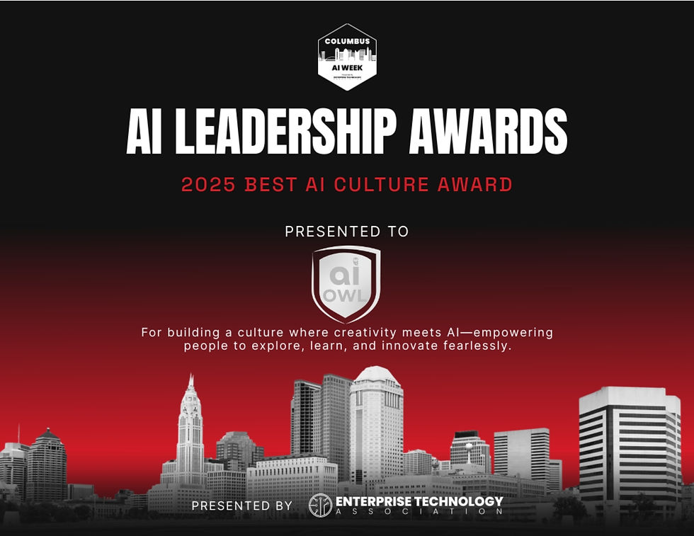 AI Owl Wins Best AI Culture Award at Columbus AI Week