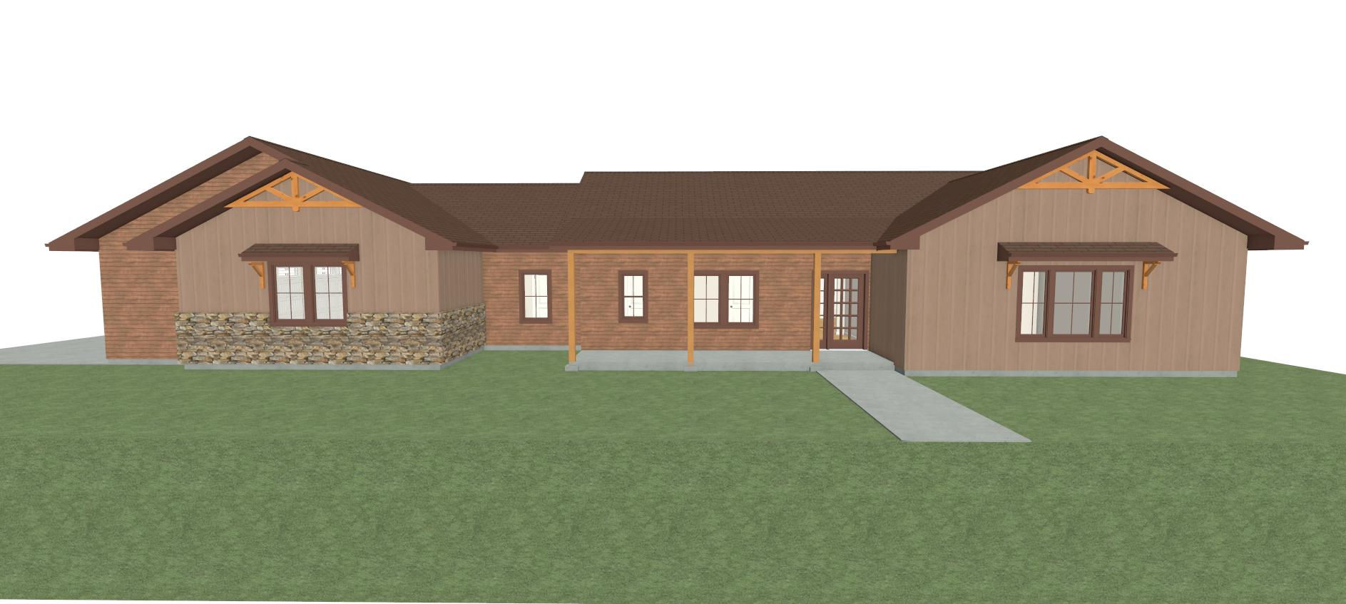 Rustic with unfinished Basement