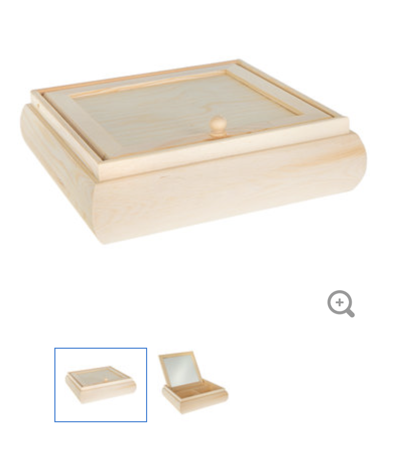 Removable Lid Jewel Box with Mirror