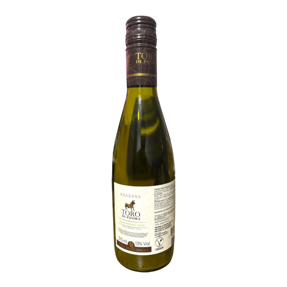 Vinho Branco Chileno Chardonnay Toro de Piedra Reserva 375ml (Pequeno)