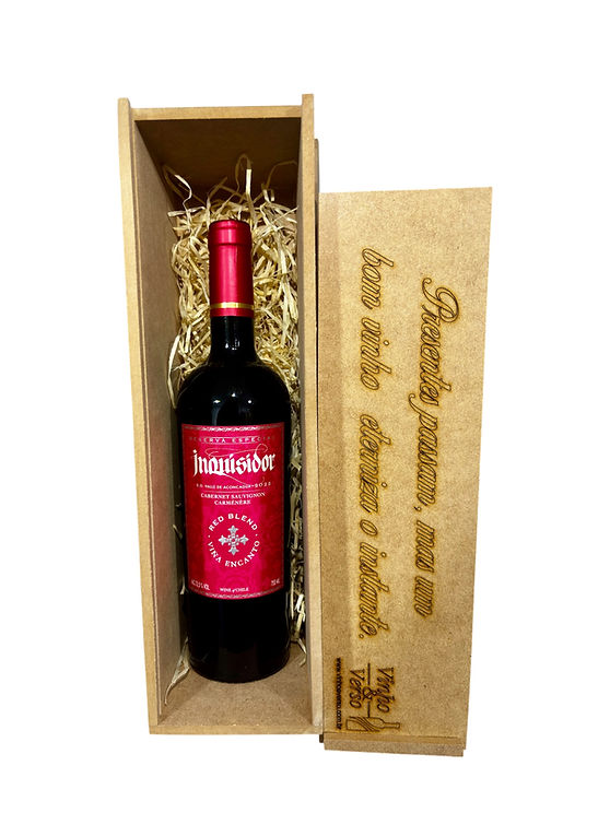 Kit Presente Vinho Inquisidor Red Blend + Caixa PRES0004
