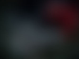 A pack of wolves hides in the bushes, the scene is dark at night, you can see the wolves' eyes glowing red in the darkness. They are about to attack a devil with a bull costume on