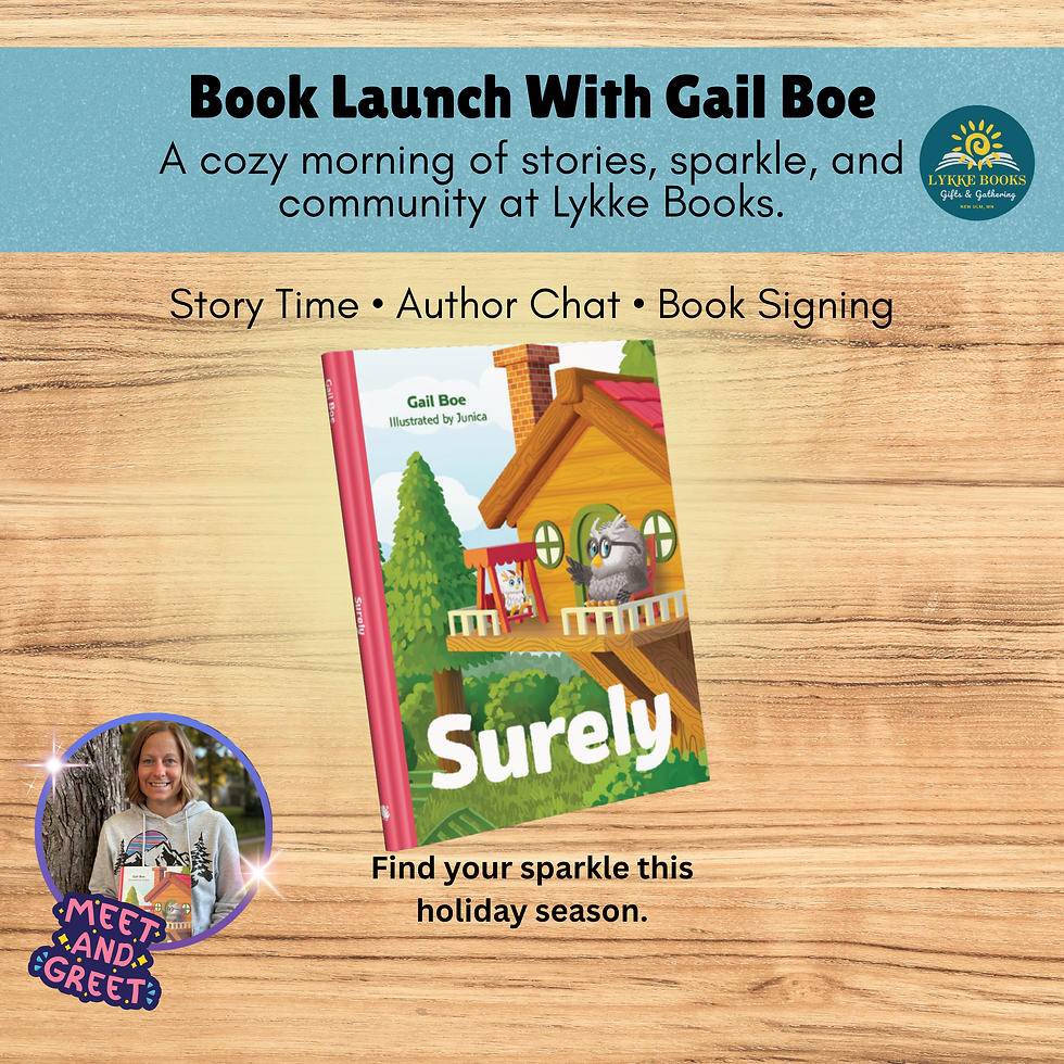 Gail Boe Local Children's Author launching her New Book