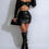 Thumbnail: Venture Leather Skirt Set - Black