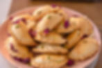 Suji gujiya sweet with dry fruits and sugar