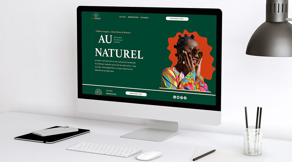site internet Jamrock coiffure créée par Nibline Studio