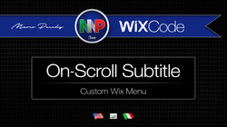 Menu Wix Personalizado - Subtítulo no Scroll com Fade