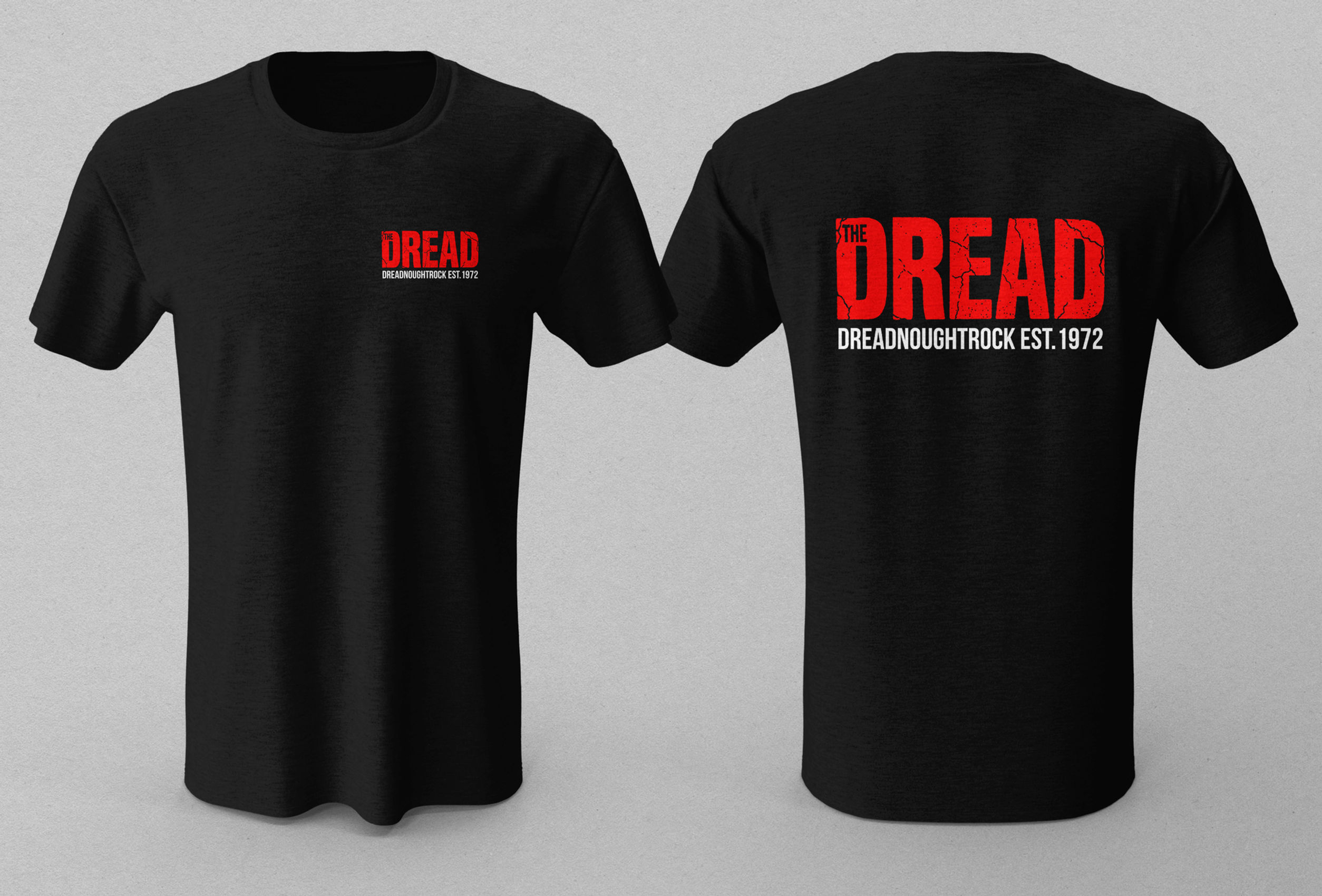 The DREAD T-Shirt RED DREAD/WHITE DREADNOUGHTROCK
