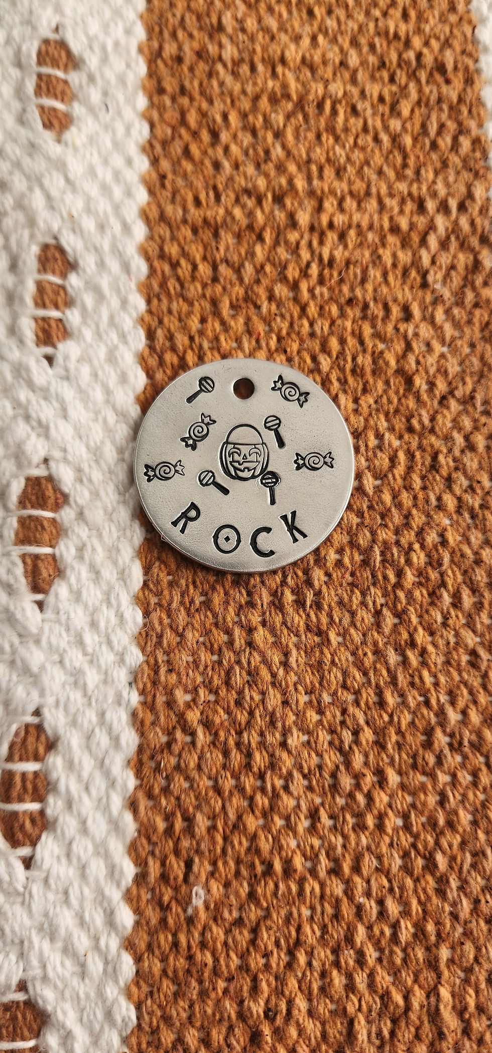 Vintage Halloween handmade dog tag